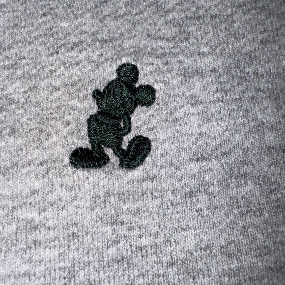 3 for $9 Disney Gray Sweatshirt Heavy with Green Micky Logo S 100% Cotton - Picture 3 of 6